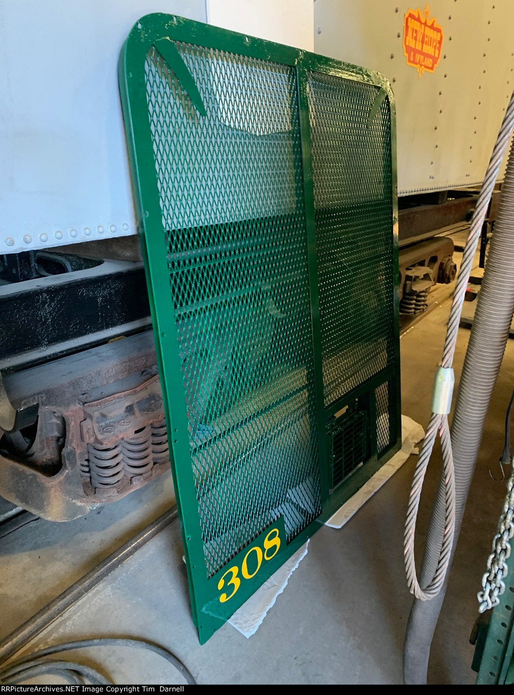 SLRS 308 front grille awaiting reuniting with the engine.